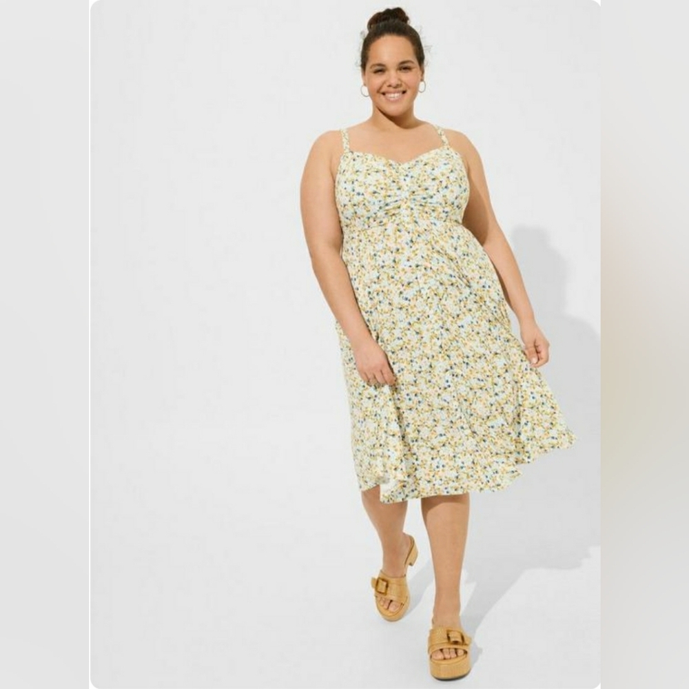 Women's Torrid Sunshine Ditsy Floral Sundress | Plus Size 4X (26) | NWOT $70
